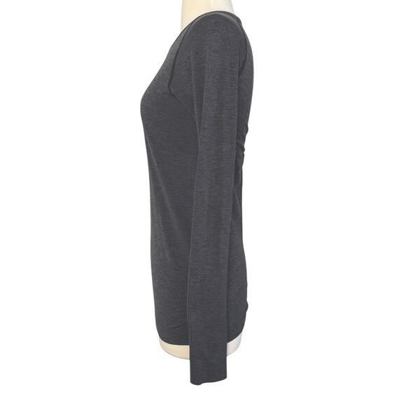 LULULEMON Yoga Run Long Sleeve Swiftly Tech Shirt Heathered Gray Thumb Holes - Picture 12 of 13